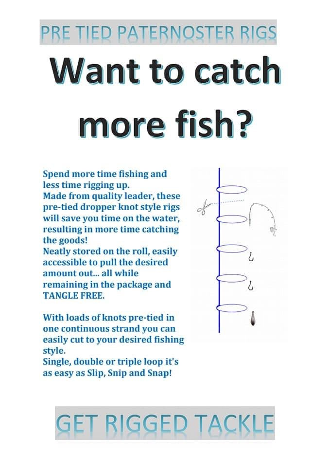 Panoster Rig Drawing GET RIGGED- Pre Tied Paternoster Rigs – thebahbaitandtackle